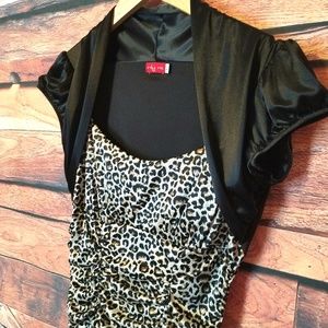 Ruby Rox Leopard print bodycon dress